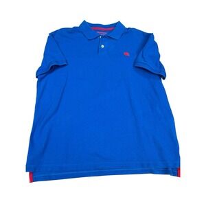 Express Men's Pique Polo Shirt Blue Short Sleeve Size XL